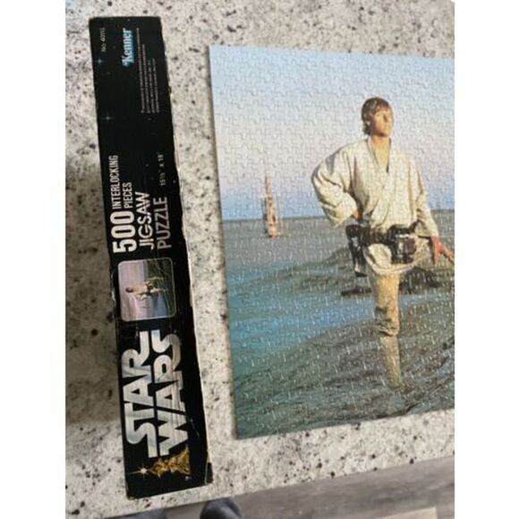 1977 Kenner Star Wars 40110 Jigsaw 500 Piece Puzzle LUKE SKYWALKER MISSING PIECE - Picture 2 of 10